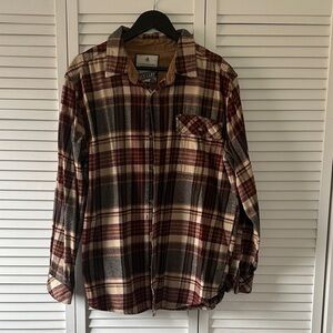 Legendary Whitetails Buck Camp Flannel Shirt - Brown and Red